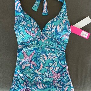NWT Lily Pulitzer Bliss Halter Tankini Size 0